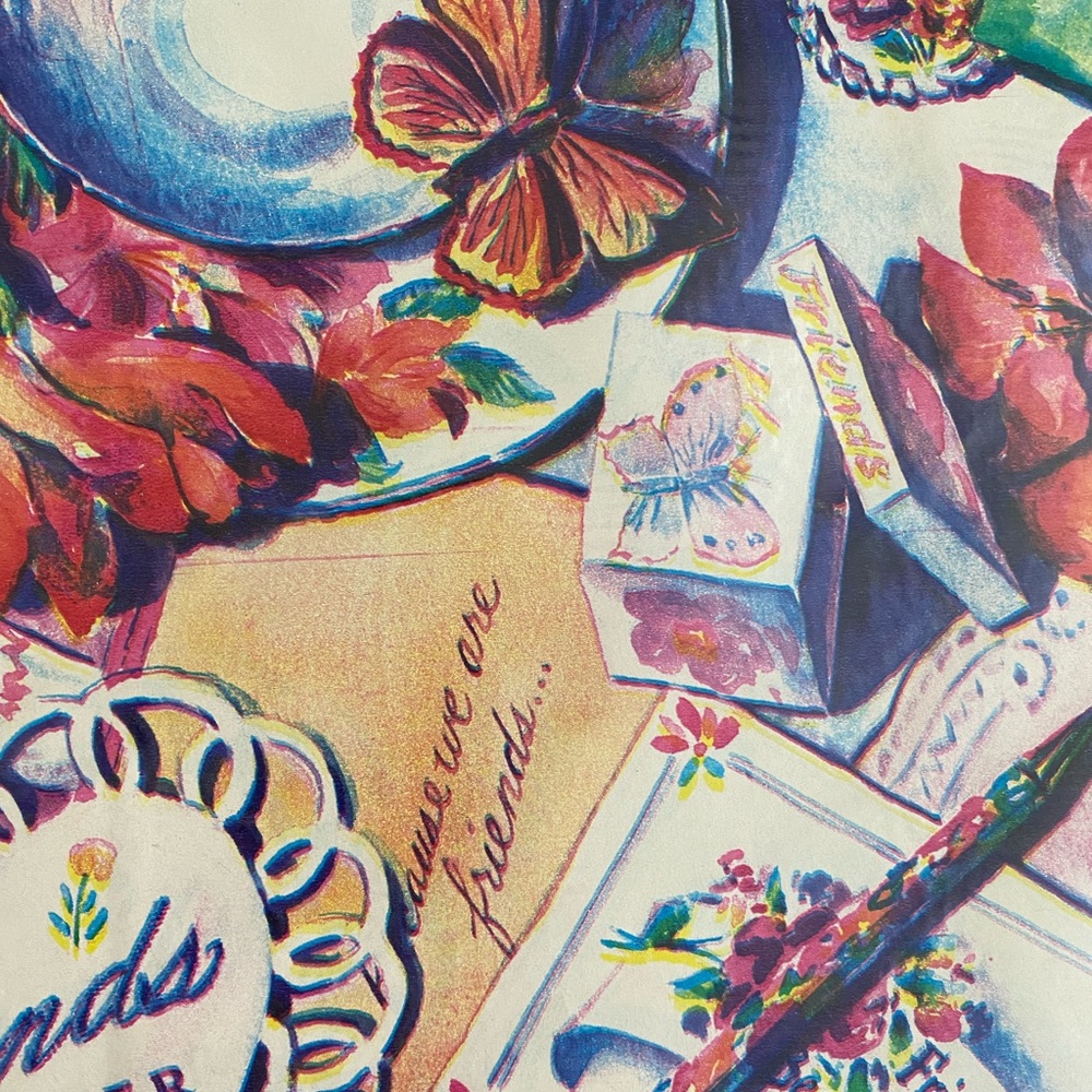 NIP Vintage Friendship FRIENDS FOREVER Gift WRAPPING PAPER Decoupage CRAFT